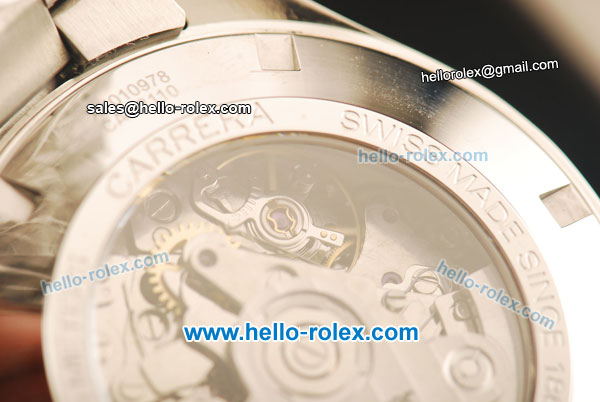 Tag Heuer Carrera Chronograph Swiss Valjoux 7750 Automatic Movement Full Steel with Champagne Dial and Stick Markers - Click Image to Close